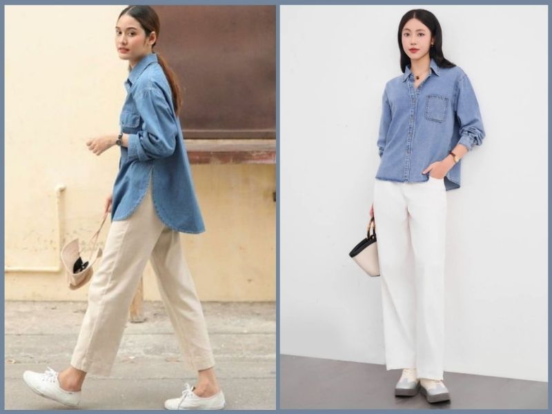 phối quần trắng nữ