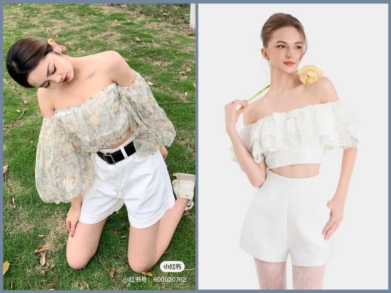 cách phối đồ với quần trắng nữ