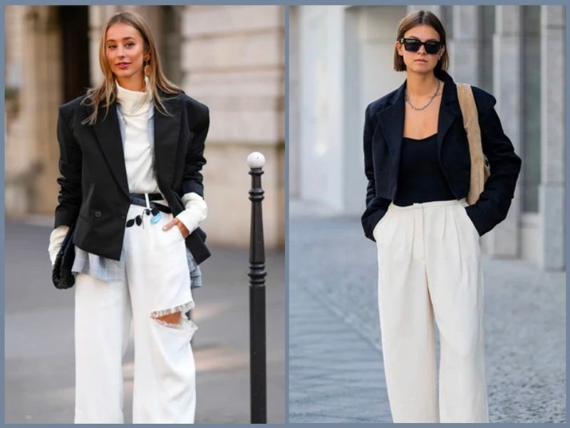 quần trắng mặc với áo màu gì