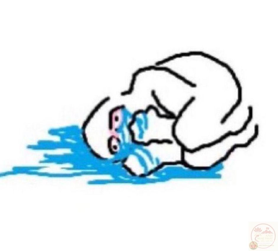 Cảnh gục ngã trong meme được thổi phồng hài hước, giúp người xem cảm thấy nhẹ nhõm