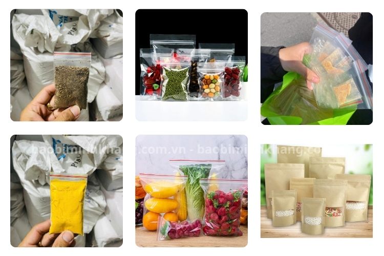 Túi zip nhỏ một mặt bạc sử dụng phổ biến đóng gói các loại gia vị, thực phẩm