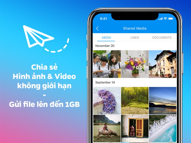 Bạn có thể gửi file lên đến 16 GB trên ứng dụng Zalo