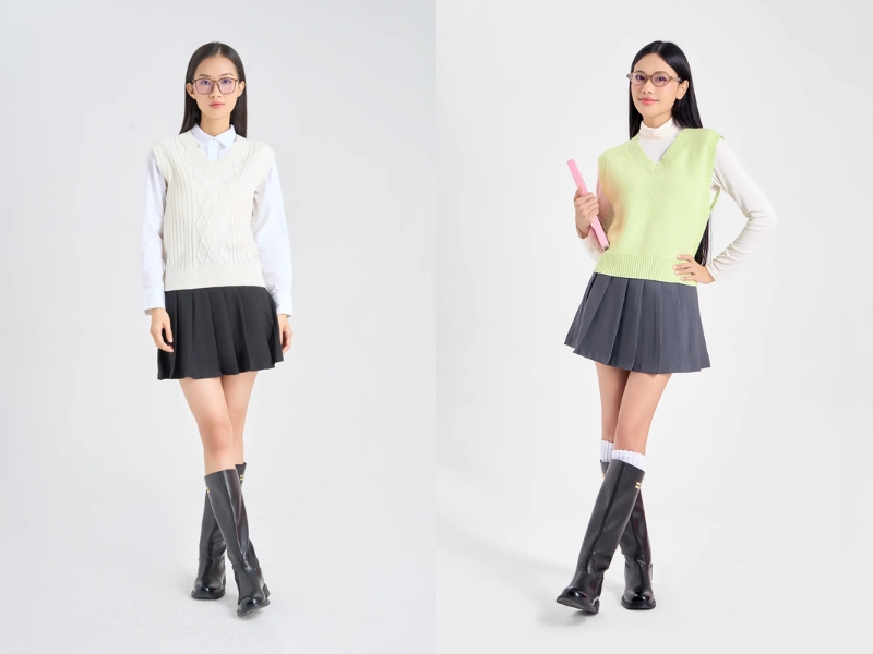 Cách phối đồ với chân váy xòe ngắn xinh xắn và tôn dáng nhất