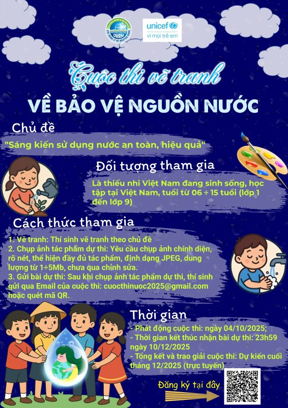Phát động cuộc thi vẽ tranh về bảo vệ nguồn nước với chủ đề “sáng kiến sử dụng nước an toàn, hiệu quả”
