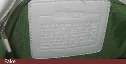 Cách nhận biết túi Coach thật - Tiffany Store
