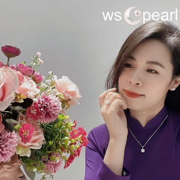 Phụ kiện ngọc trai mặc áo dài