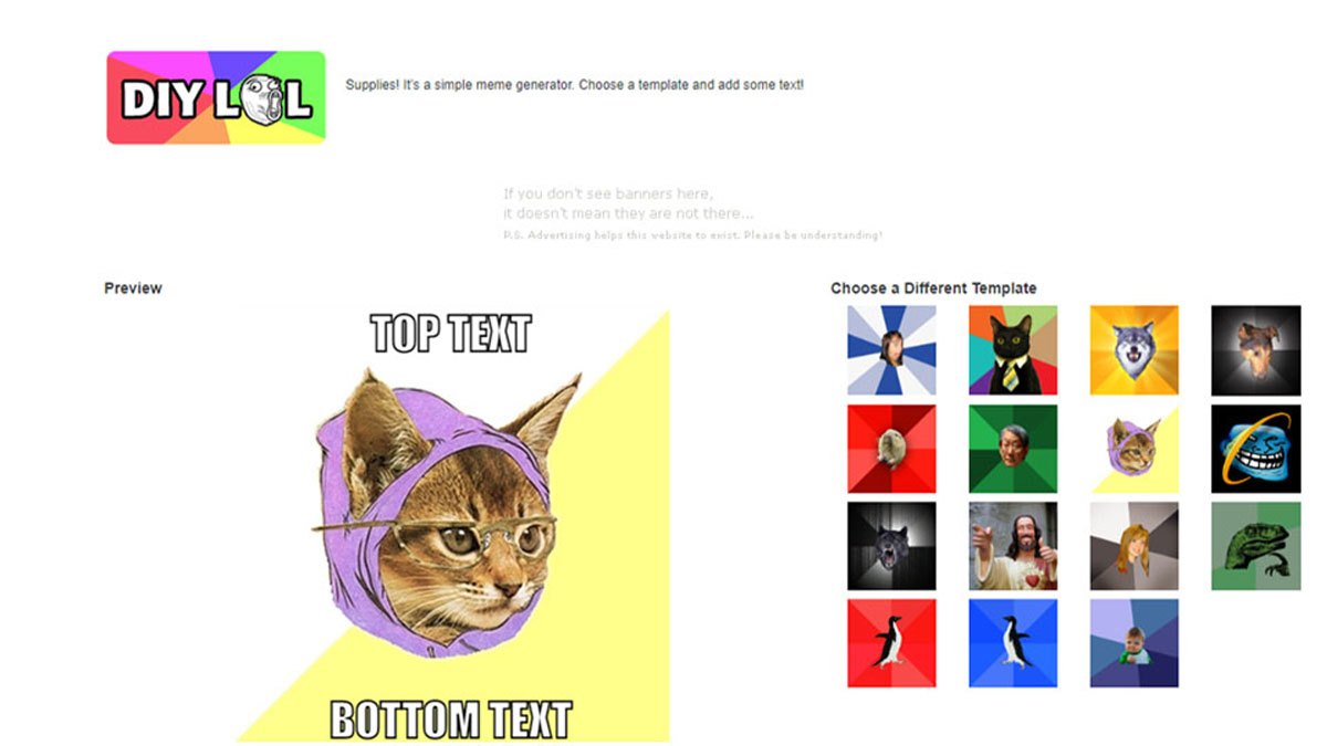 DIYLOL công cụ tạo meme cực đơn giản