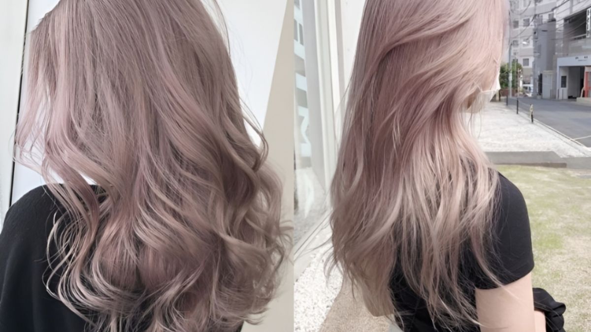 Nhuộm nâu xám khói pha hồng thời thượng cá tính