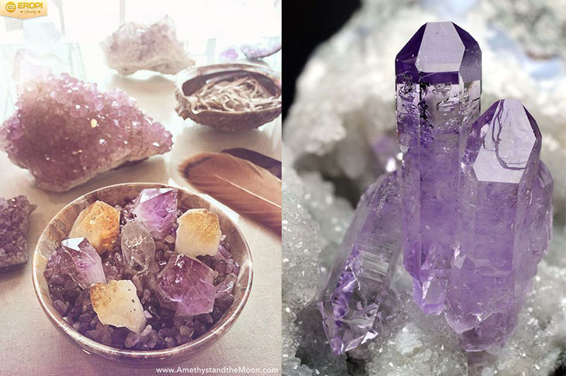 Có rất nhiều truyền thuyết xung quanh viên đá màu tím huyền bí này.