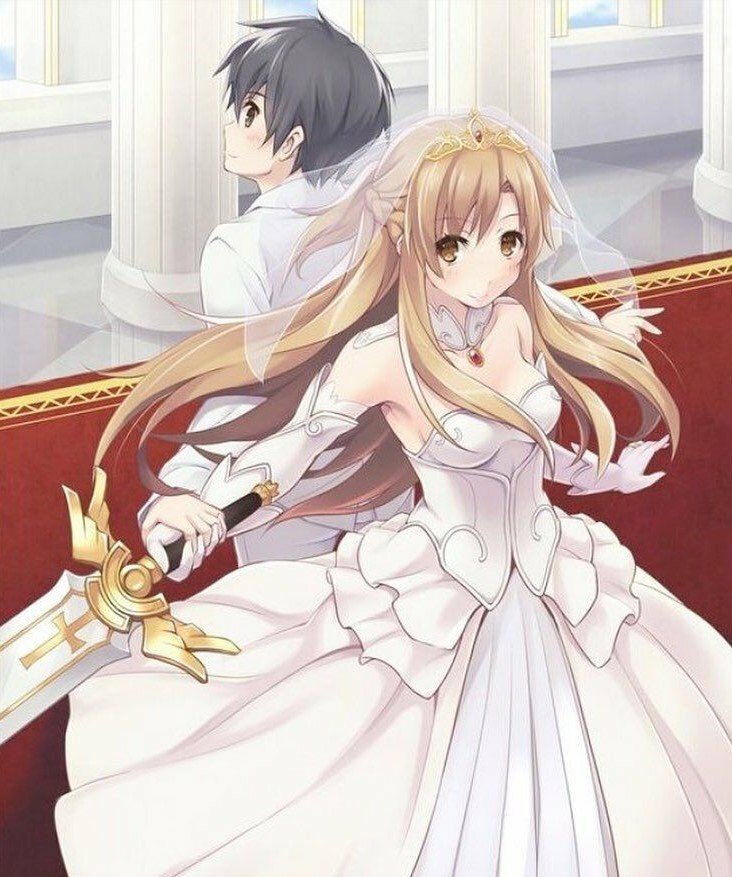 Hình nền điện thoại Kirito và Asuna dễ thương cute