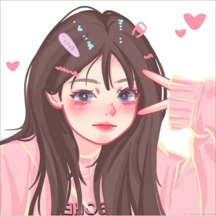 avatar facebook anime nữ cute