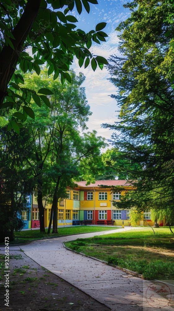 Hình ảnh cây xanh trong trường học