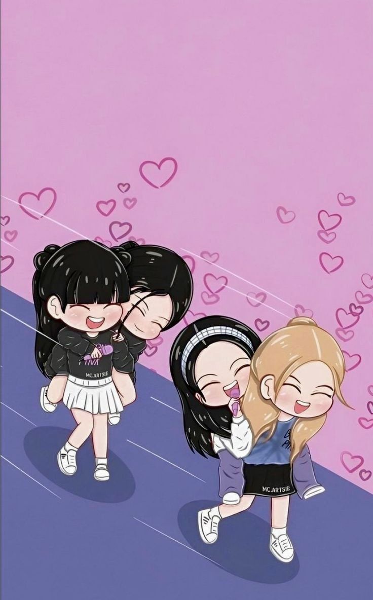 hình nền chibi blackpink cute