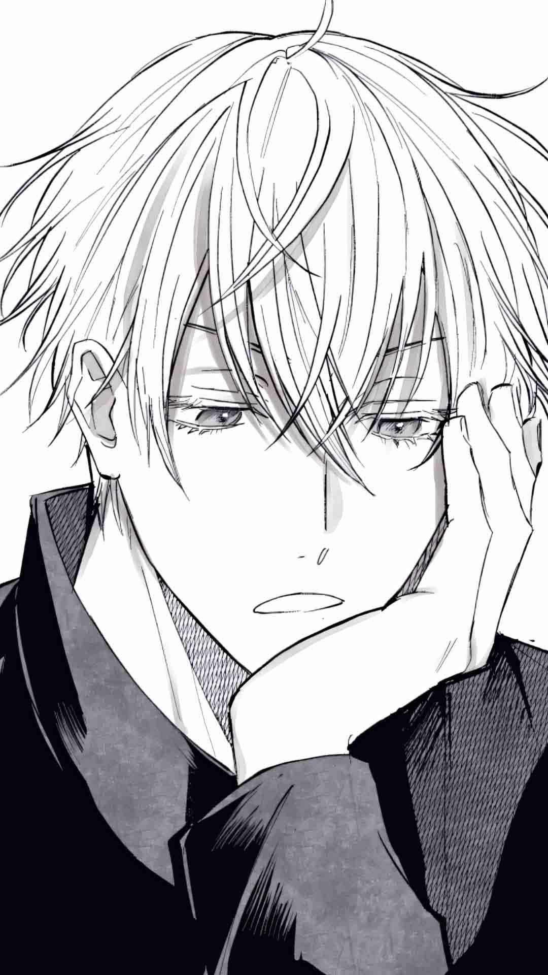 anh anime nam buon den trang 1920px 1080px full hd 11