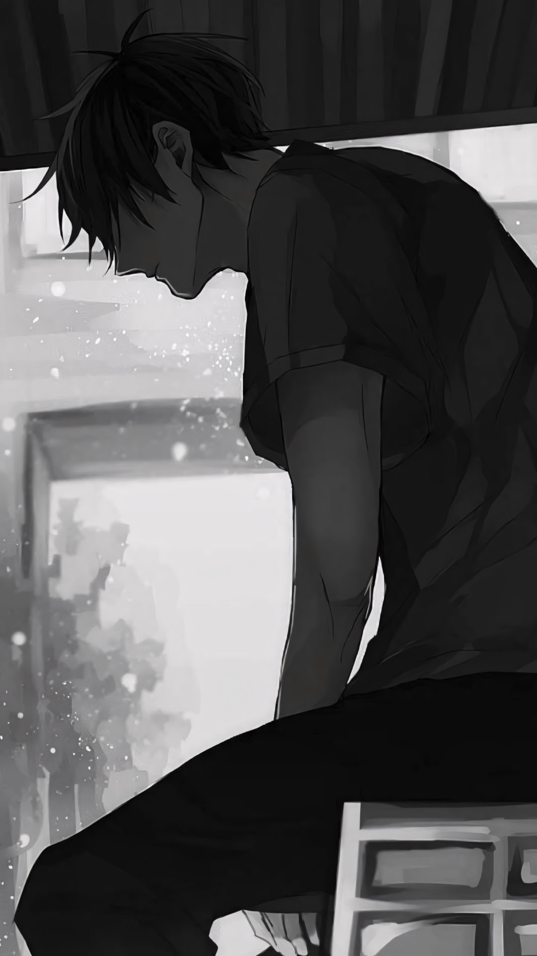 anh anime nam buon den trang 1920px 1080px full hd 3