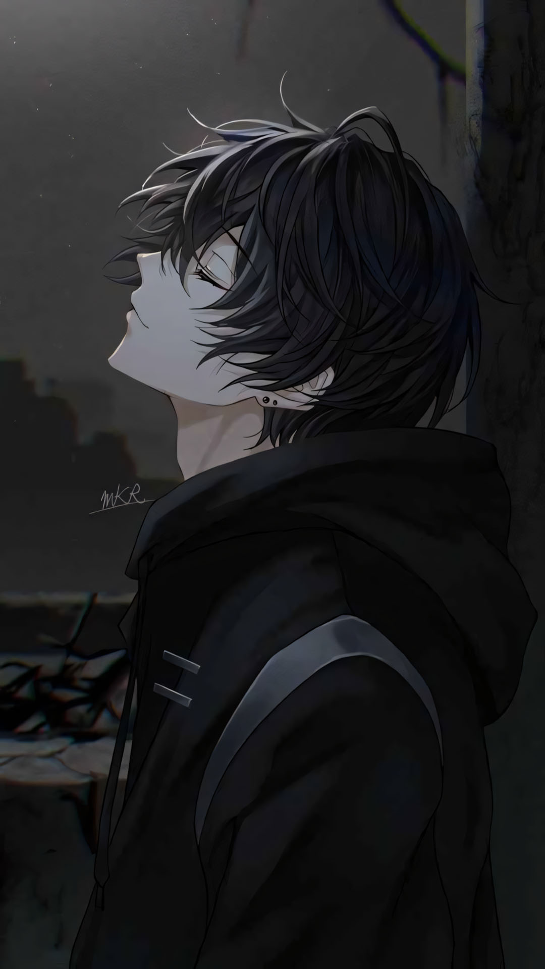 trang den anh anime nam buon lanh lung 1920px 1080px full hd 1