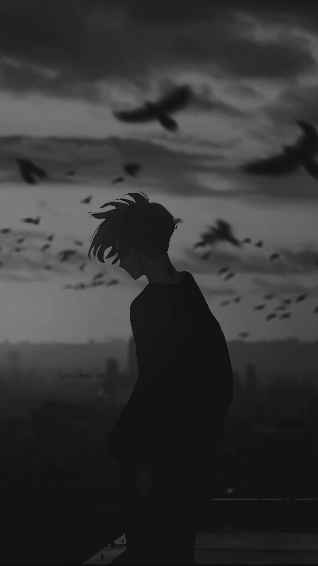 trang den anh anime nam buon lanh lung 1920px 1080px full hd 3