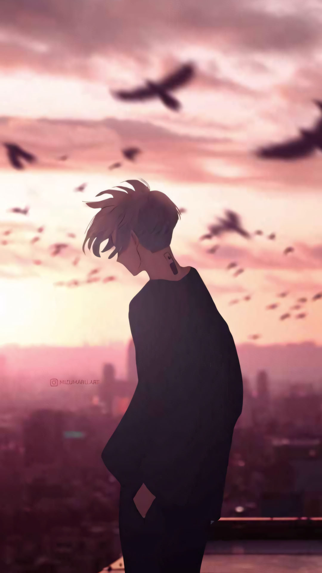 trang den anh anime nam buon lanh lung 1920px 1080px full hd 7