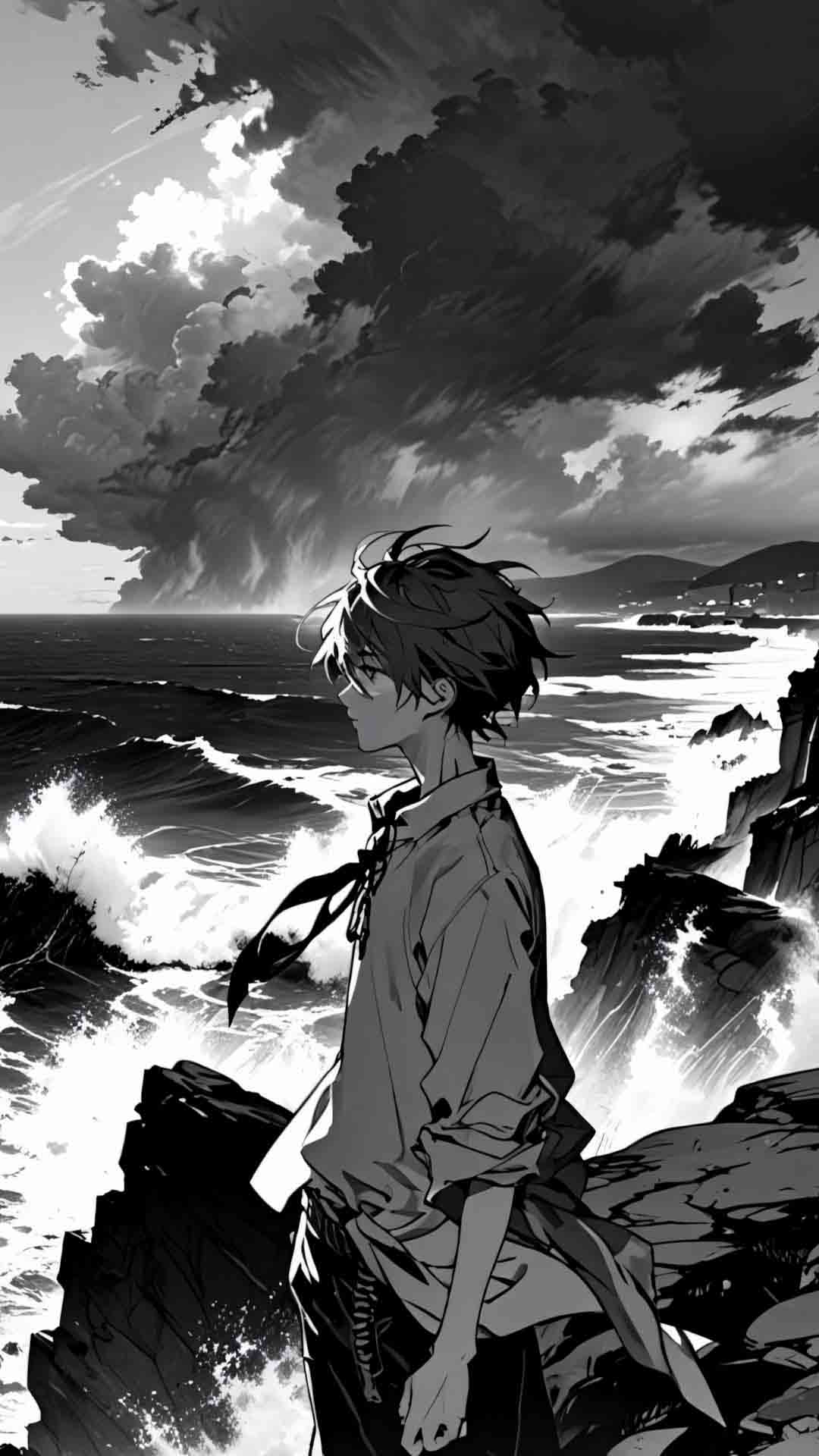 anh anime nam buon den trang 1920px 1080px full hd 5