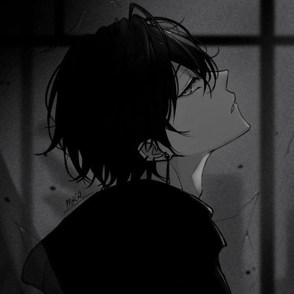 avatar anh anime nam buon den trang 960px 960px avatar 30