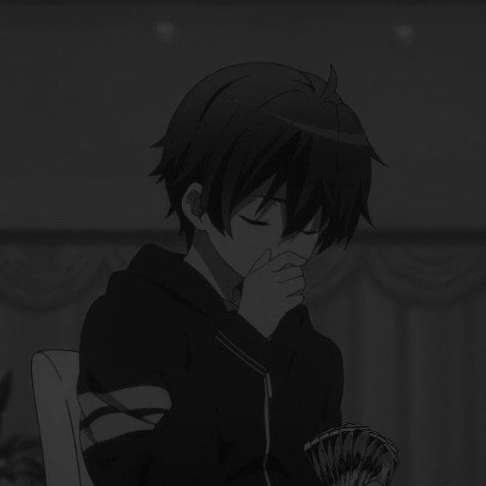 avatar anh anime nam buon den trang 960px 960px avatar 25