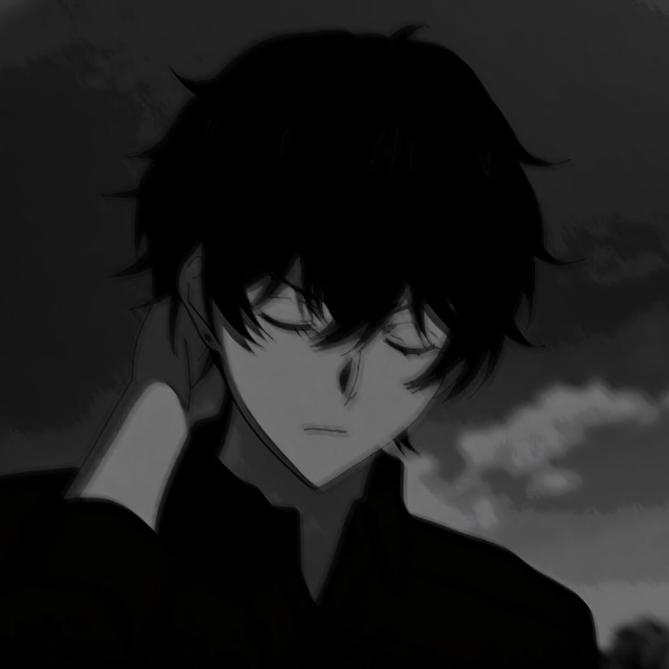 avatar anh anime nam buon den trang 960px 960px avatar 21