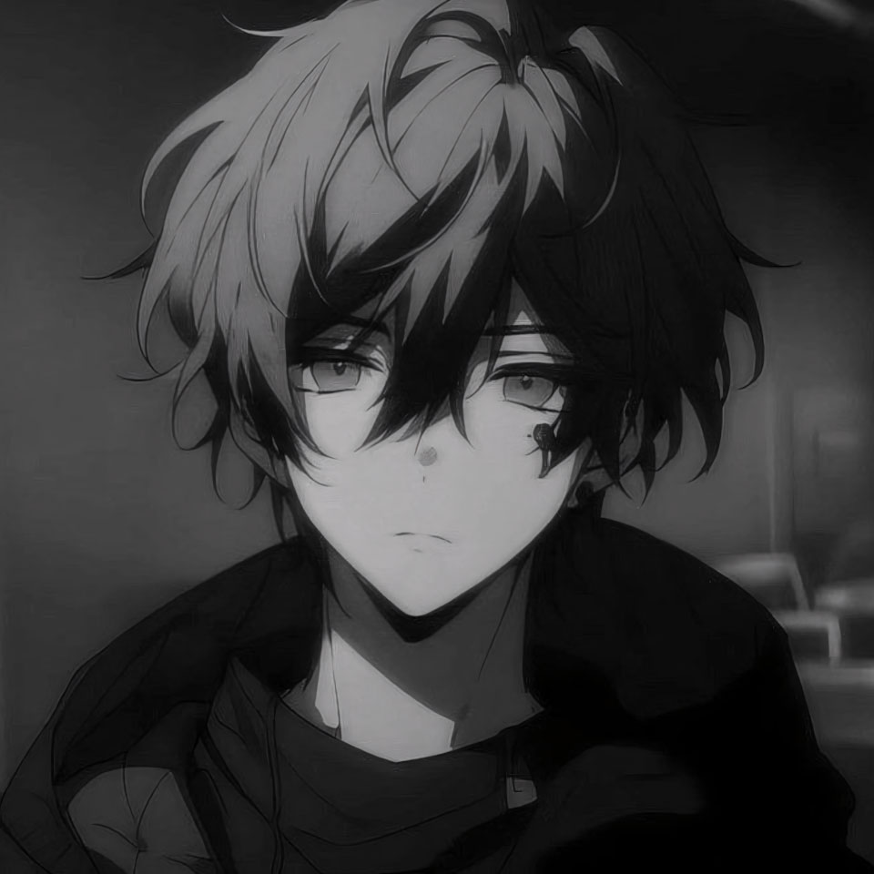 avatar anh anime nam buon den trang 960px 960px avatar 46