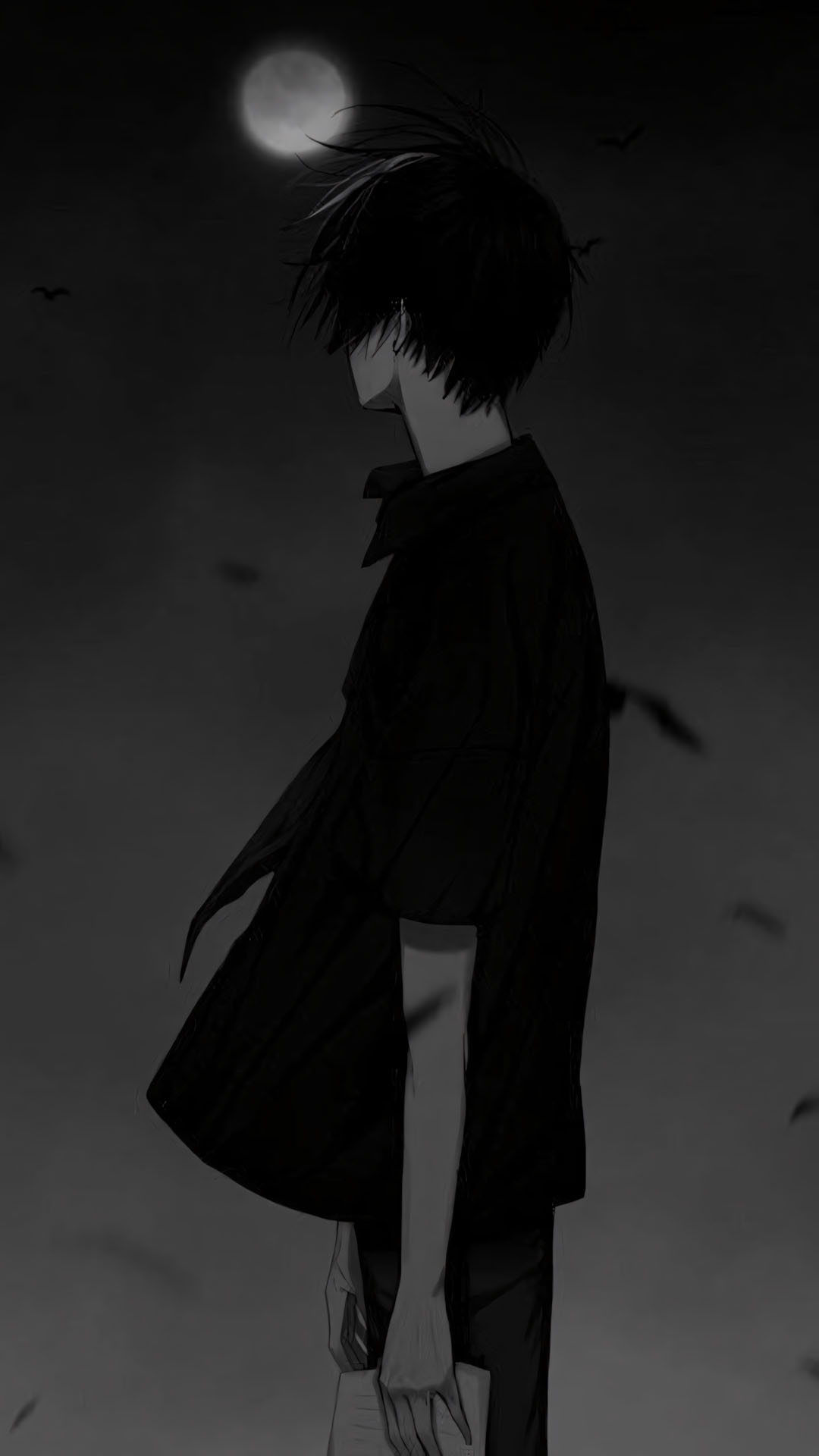 anh anime nam buon den trang 1920px 1080px full hd 9