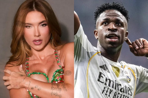 Bạn gái Vinicius khoe ảnh bán khỏa thân táo bạo