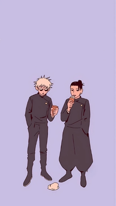 Hình ảnh Gojo bên bạn bè dễ thương rạng rỡ cho máy