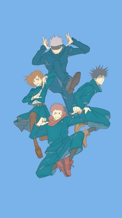 Phông nền Gojo và học sinh tinh nghịch cực cute cho mobile