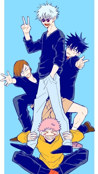 Ảnh Gojo và học trò ngộ nghĩnh siêu cute cho smartphone