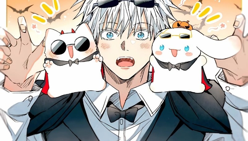 Tấm nền Gojo cute đáng yêu siêu ấn tượng cho máy tính