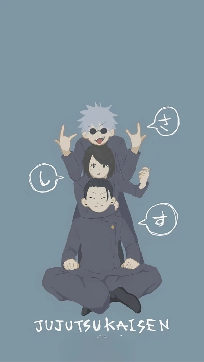 Hình ảnh Gojo hài hước vui tươi cực dễ thương cho máy