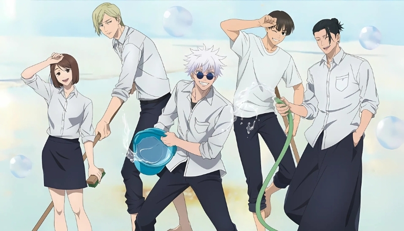 Background Gojo hài hước tinh nghịch siêu độc cho máy tính