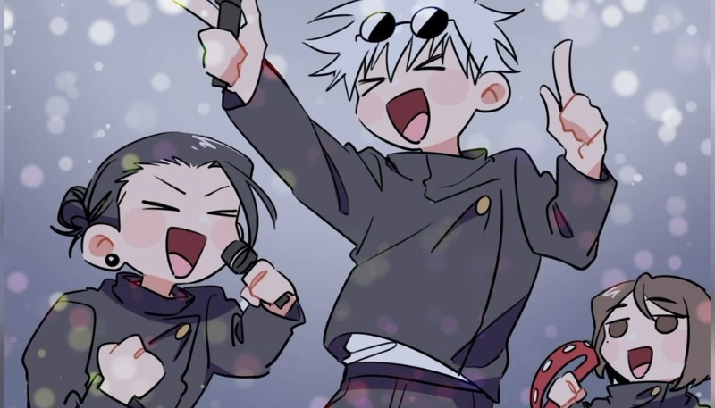 Nền Gojo tinh nghịch hài hước cực vui nhộn cho desktop