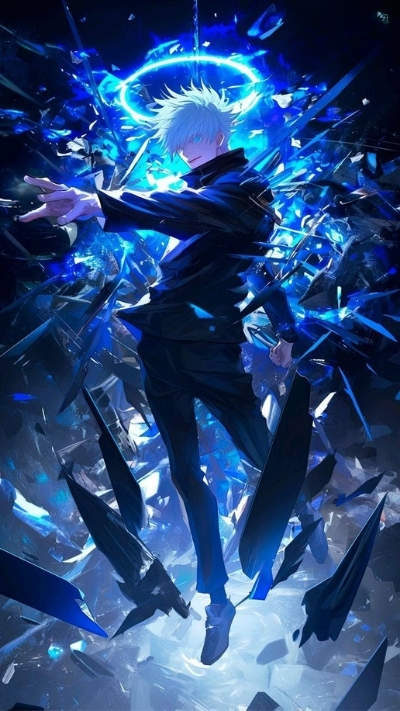 Nền Gojo chiến đấu đầy khí thế cực ngầu cho điện thoại