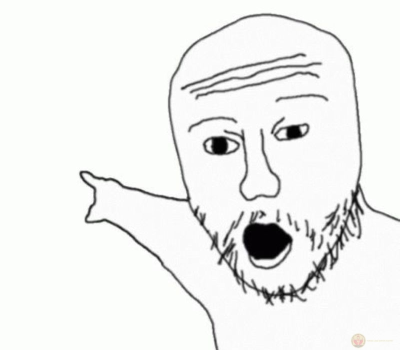 Biểu cảm bất ngờ trong meme ngạc nhiên chỉ tay