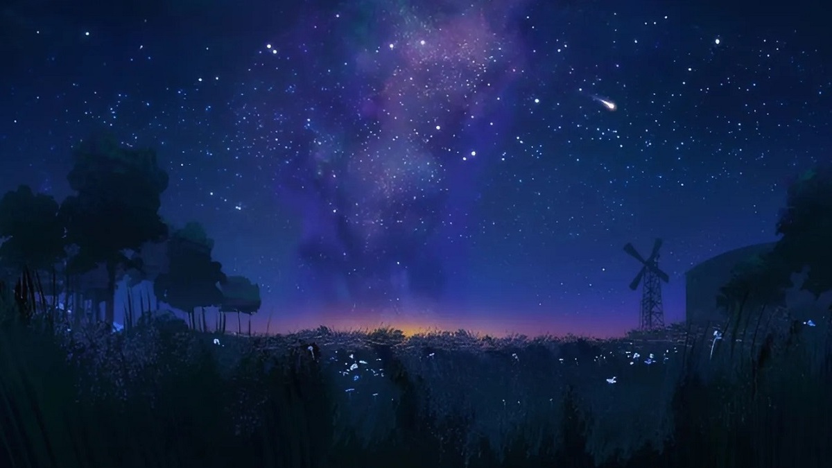 Background cute bầu trời khi về đêm