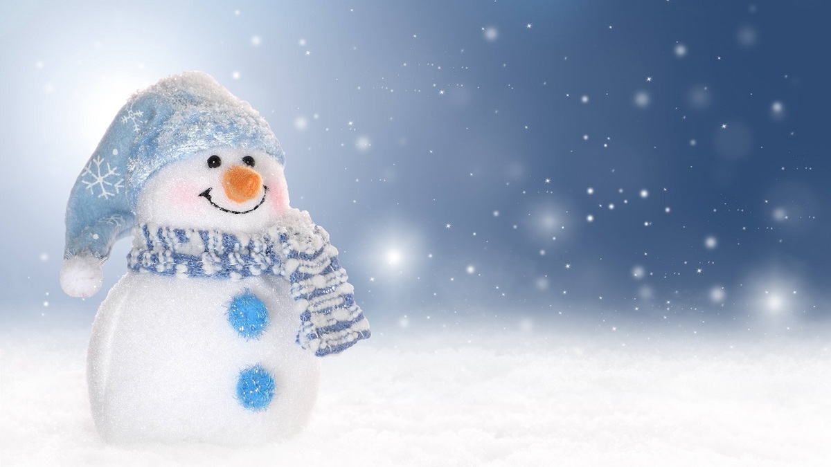 Background cute người tuyết đẹp