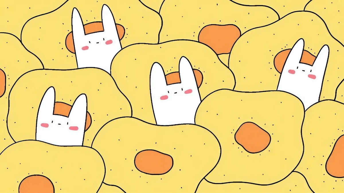 Background cute mèo đáng yêu trên nền vàng