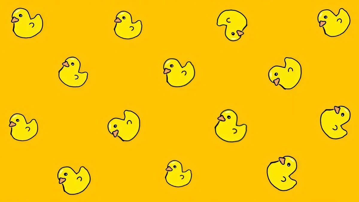 Background cute chú vịt con đáng yêu, dễ thương