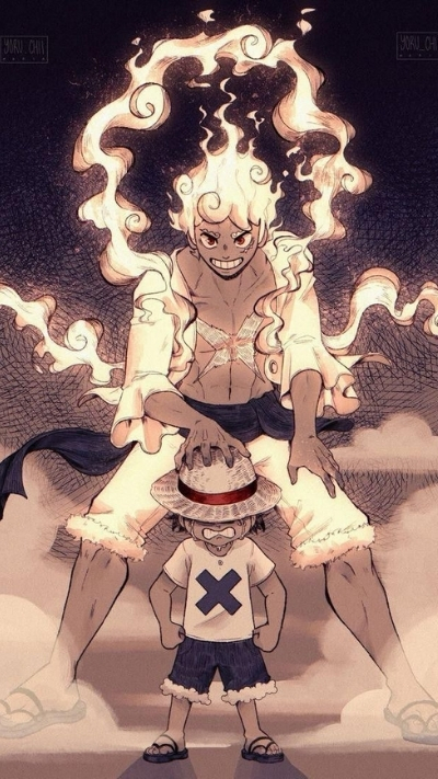 Ảnh nền Luffy Gear 5 Nika siêu đẹp