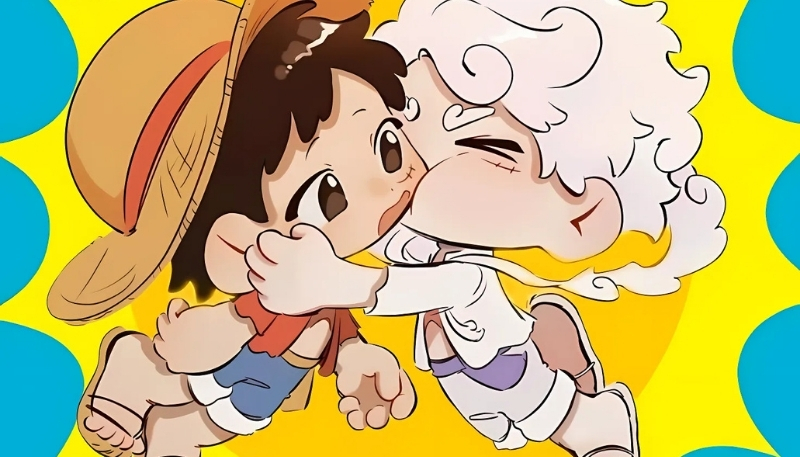 Ảnh Luffy Gear 5 chibi đáng yêu Full HD