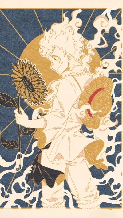 Wallpaper Luffy Gear 5 Nika Full HD