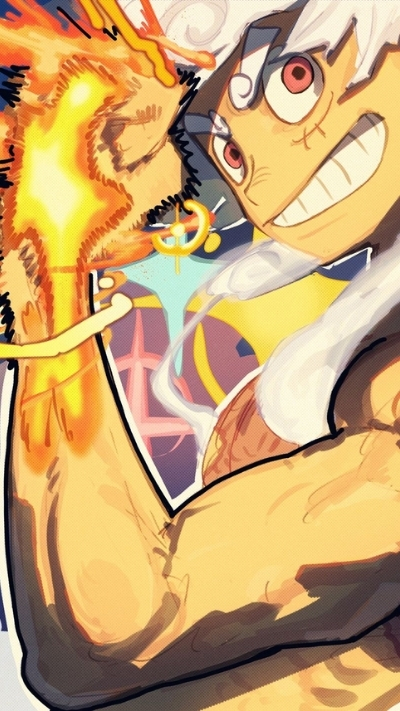 Ảnh nền Luffy Gear 5 Nika cực ngầu