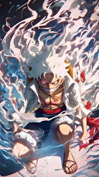 Hình nền Luffy Gear 5 ấn tượng ngầu