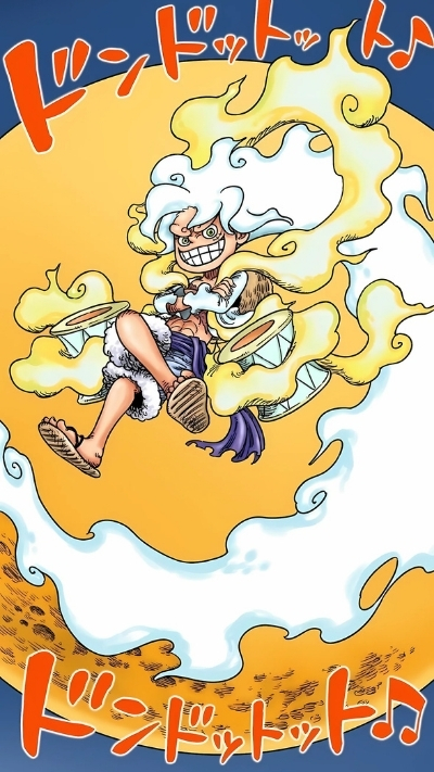 Ảnh nền Luffy Gear 5 chibi đáng yêu