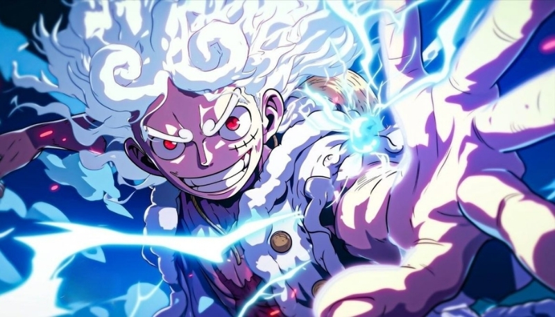 Ảnh nền Luffy Gear 5 ngầu 4K hoành tráng