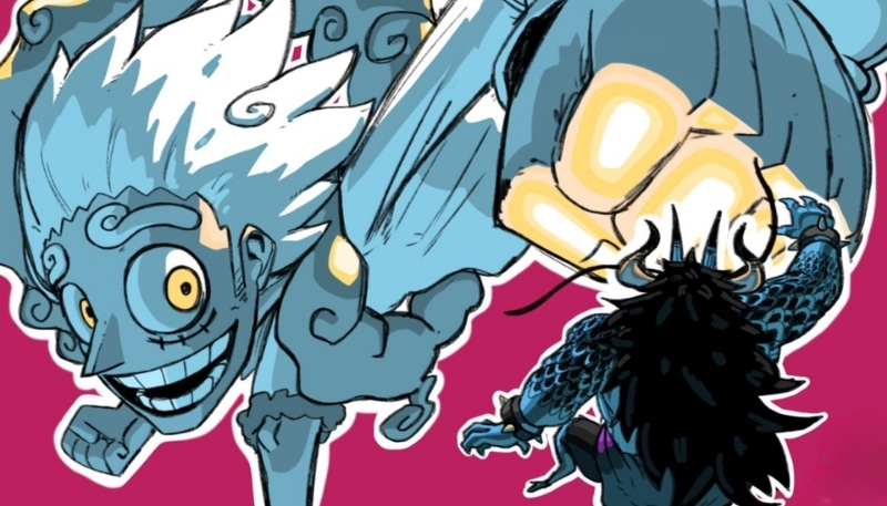 Hình ảnh Gear 5 Luffy chiến đấu với Kaido Full HD